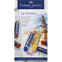 Faber-Castell 127012 - Estuche de cartón con 12 pasteles de aceite- multicolor